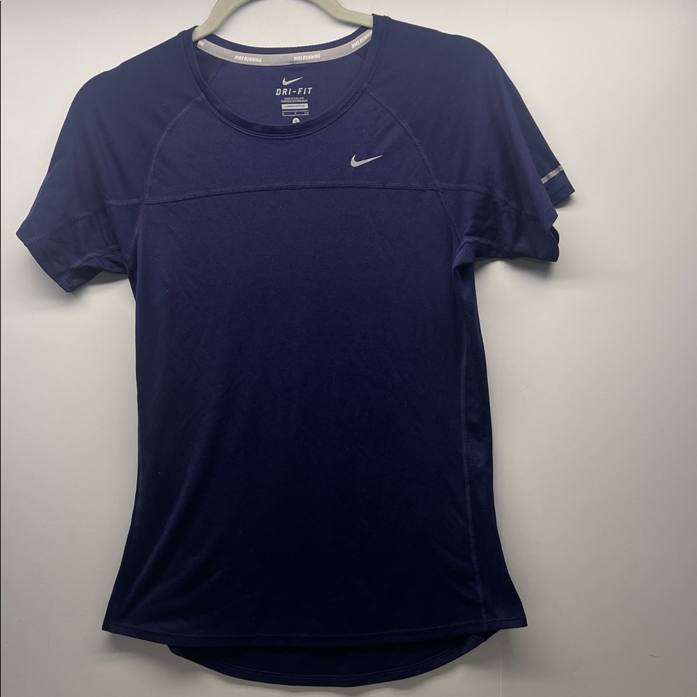 Nike Women's Short Sleeve Dri-FIT Tee - Dark Blue